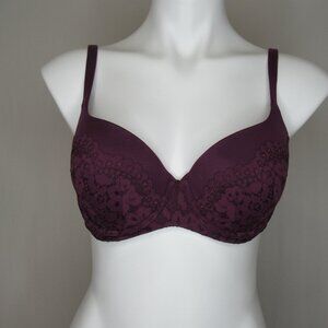 Victoria's Secret Violet Purple Body By Victoria Lined Demi Bra 34D